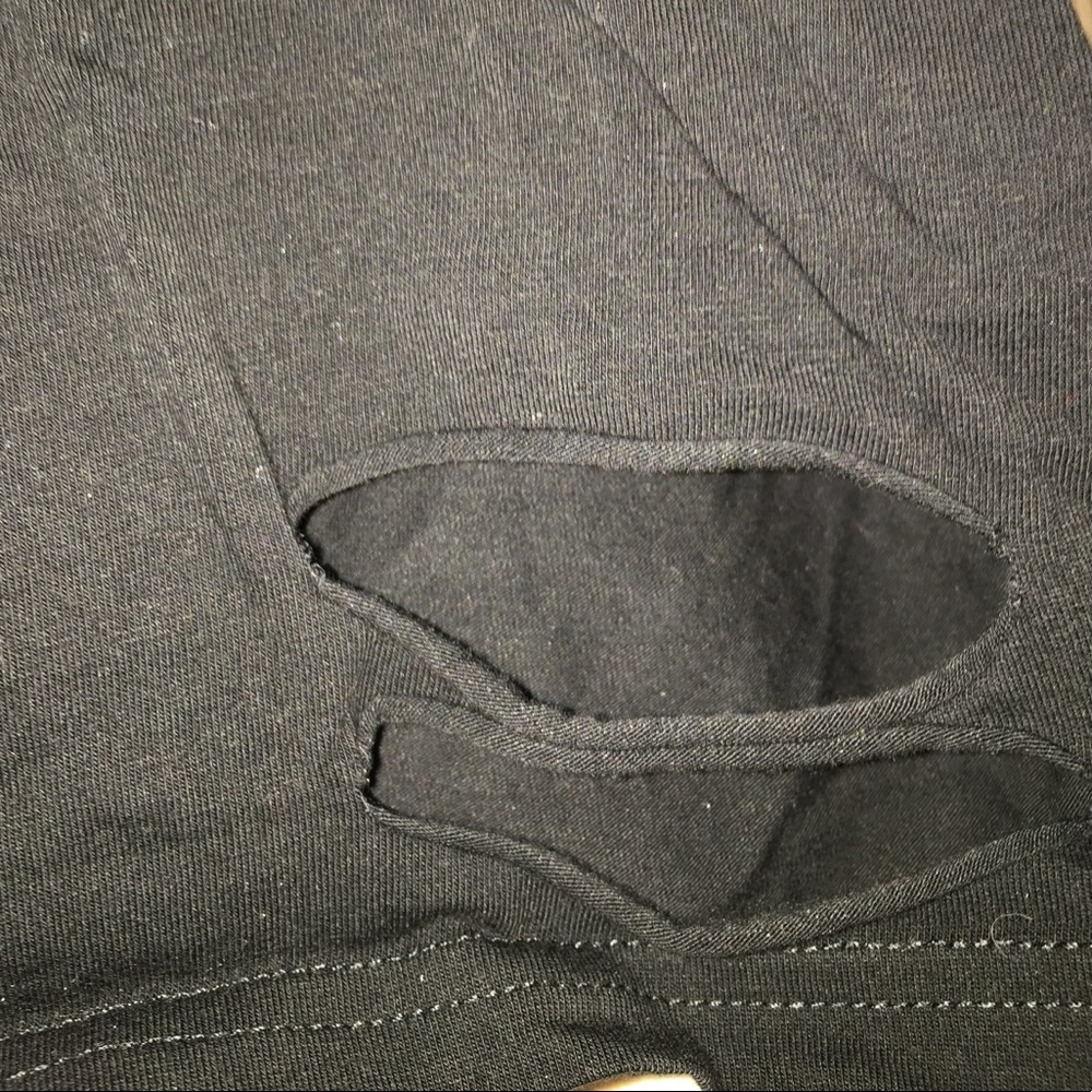Black Ripped Crop Top - Picture 3 of 5